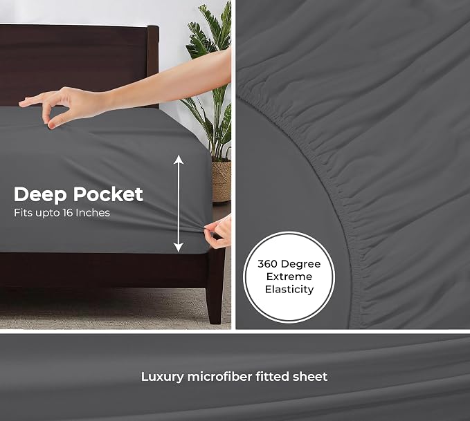 Royale Linens Fitted Sheet Full - Image 3