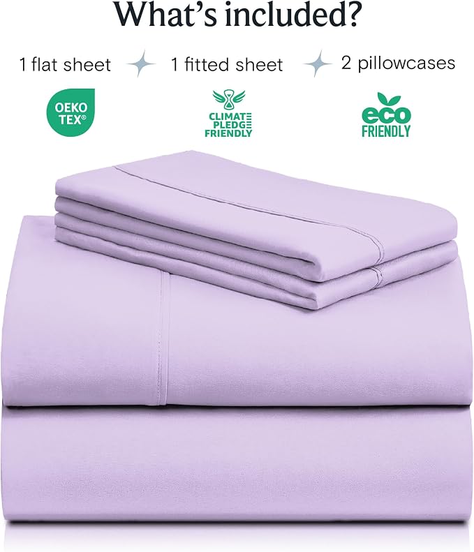 LuxClub 4 PC King Sheet Set, Breathable Luxury Bed Sheets, Deep Pockets 18" - Image 2