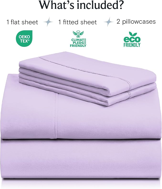 LuxClub 4 PC California King Sheet Set, Breathable Luxury Bed Sheets, Deep - Image 2