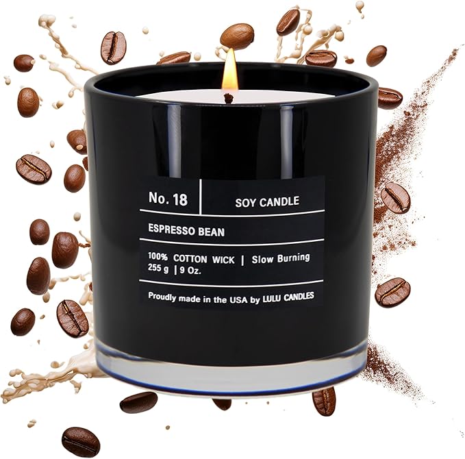 Lulu Candles | Espresso Bean | Luxury Scented Soy Jar Candle | Hand Poured in by LULUCANDLES