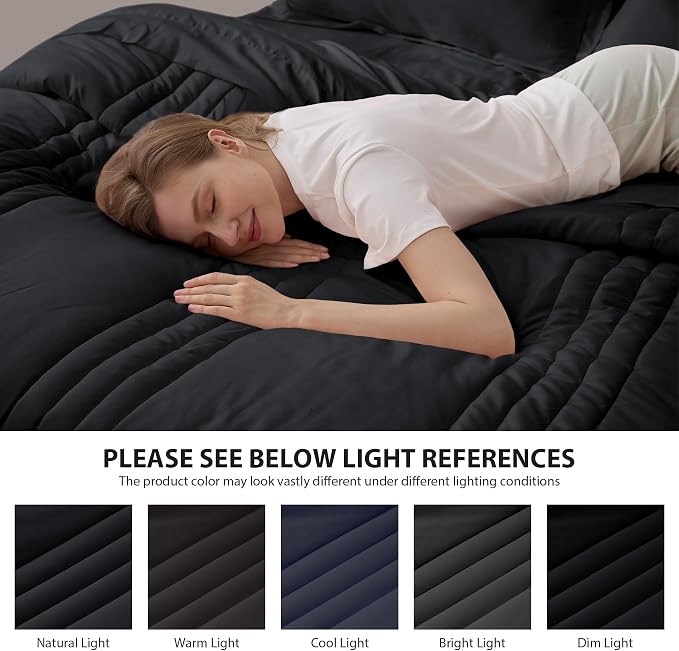 Twin Comforter Set Black - Image 3