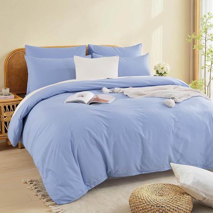NEXHOME PRO King Duvet Cover Set, 100% Washed Cotton - Image 2