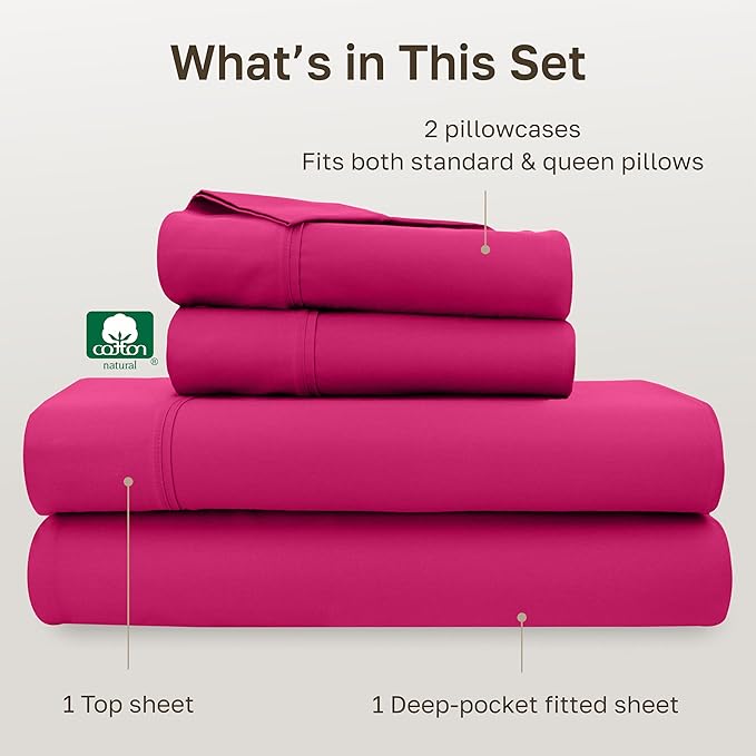 California Design Den Soft Queen Size 100% Cotton Sheet Sets, 400 Thread Count - Image 4
