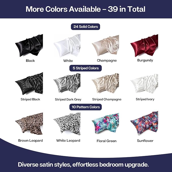 MR&HM Satin Body Pillow Cover, Soft and Breathable Body Pillow Case - Image 8