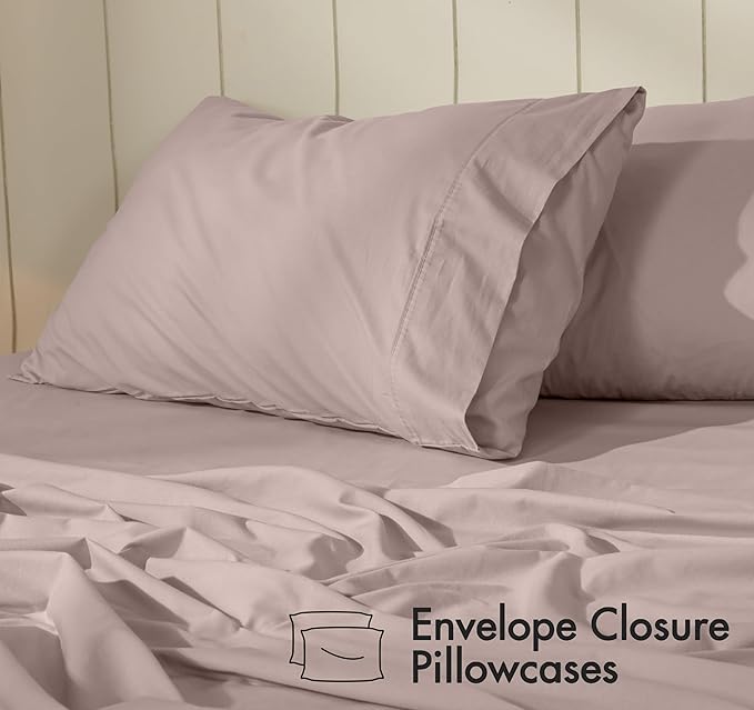 RUVANTI 100% Cotton Sheets – Queen Size Percale Bedding, Cooling & Breathable - Image 5