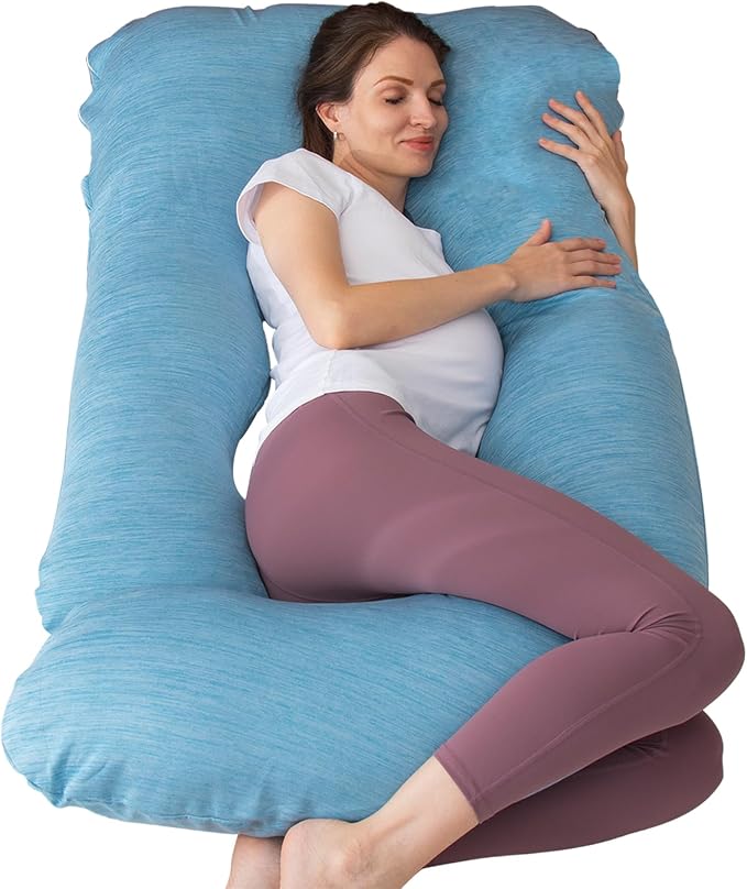 MOON PINE Pregnancy Pillow, U Shaped Full Body Pillow by MOONPINE