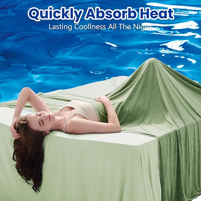 TOPCEE Cooling Blanketfor Night Sweats Absorbs Heat to Keep Adults, Children - Image 2