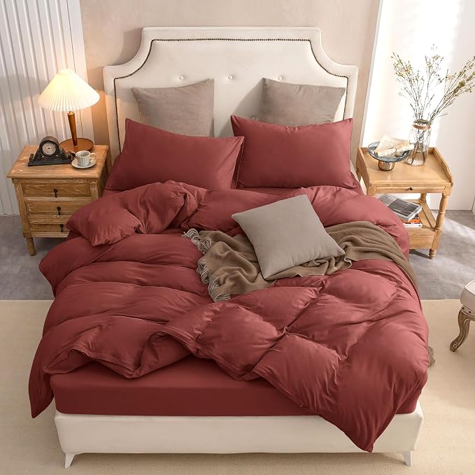 PURE ERA Jersey Knit Duvet Cover Set 100% T-Shirt Cotton Super Soft Comfy 3pc - Image 9
