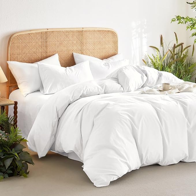 Wake In Cloud - Cotton Duvet Cover Set, King Size, 100% Washed Cotton, Linen - Image 3