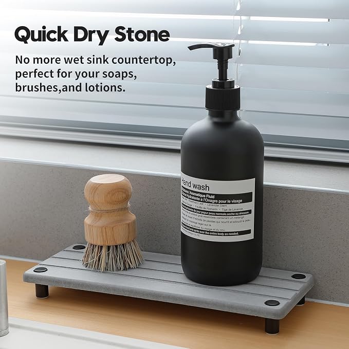 Razborci 2 Pack Fast Drying Water Absorbing Diatomite Stone Mat Tray - Image 3