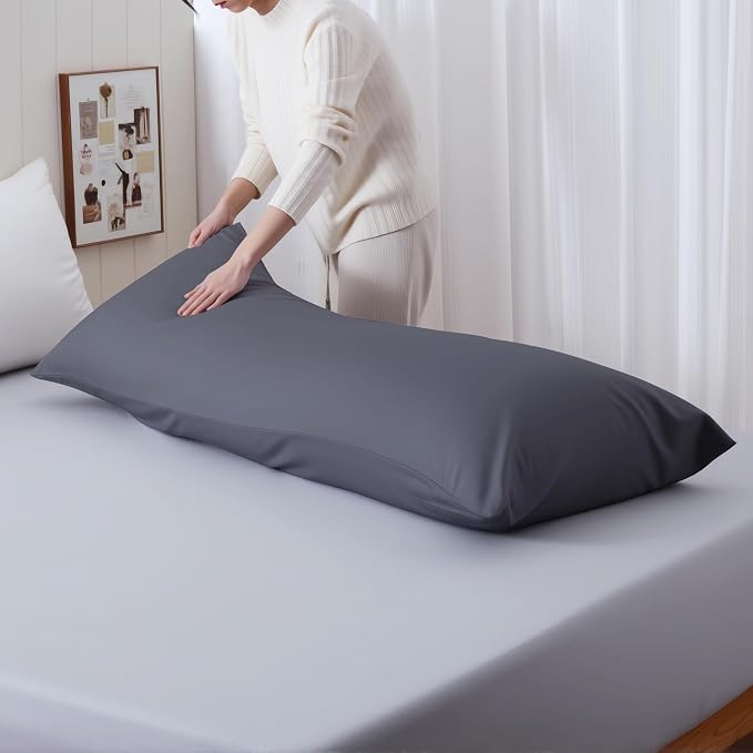 Body Cooling Pillow Case, Viscose Derived from Bamboo Long Pillow Protectors - Image 4