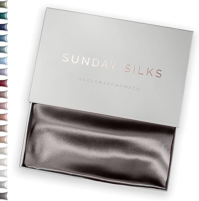 SUNDAYSILKS™ 100% Mulberry Silk Pillowcase, Silk Pillow Cases by ColoradoHomeCo