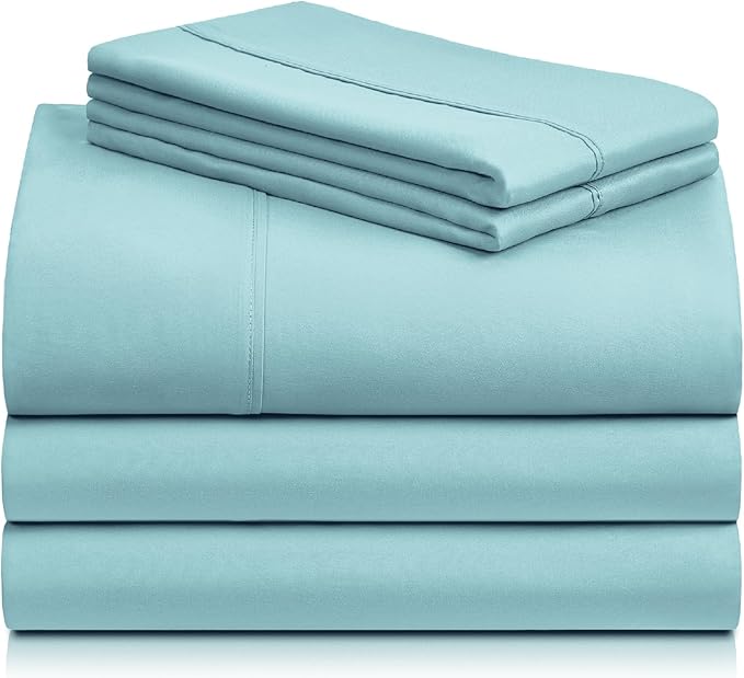 LuxClub 5 PC Split King Sheet Set, Breathable Luxury Bed Sheets, Deep Pockets - Image 9
