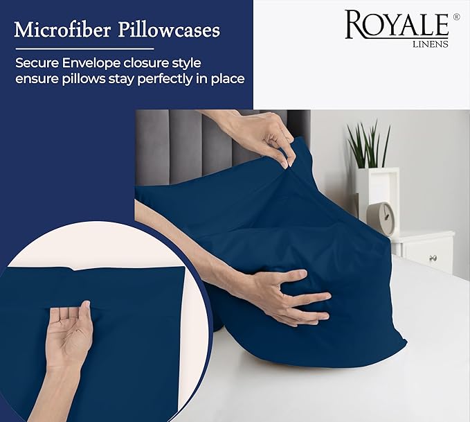 Royale Linens Queen Pillowcase Set of 2 - Image 5