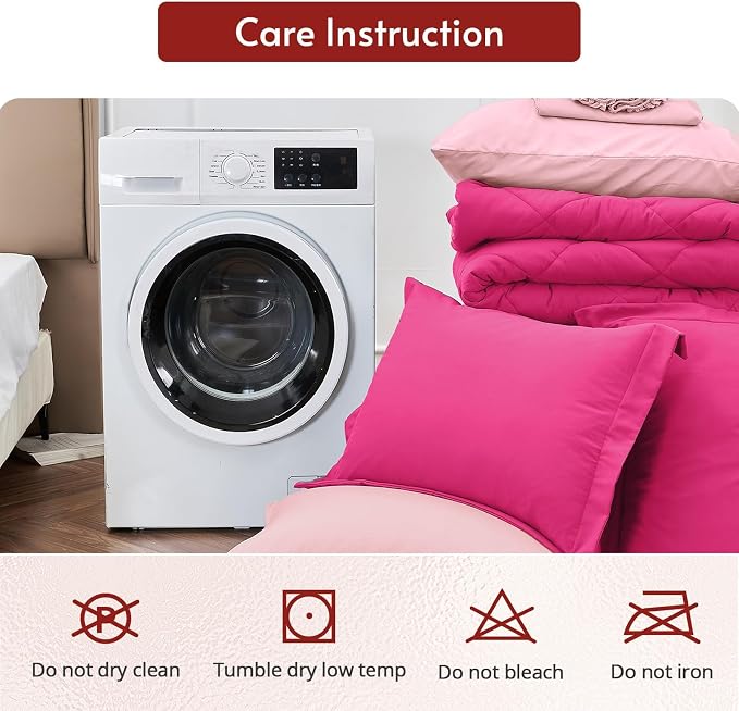 MUXHOMO 7 Pieces Full Comforter Set, Reversible Bed in a Bag Full Size - Image 9