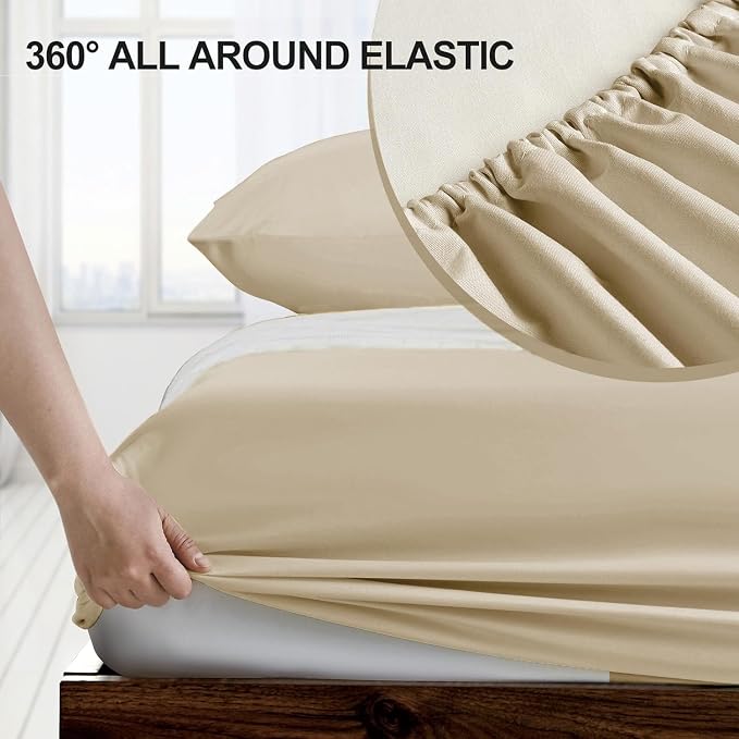 Ultra Soft Microfiber Full XL Fitted Sheets – 1800 Thread Count, Deep 15” Pocket - Image 5