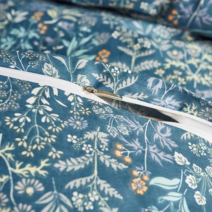 mixinni Small Blue Flower Duvet Cover Twin XL Teen Girls Floral Duvet Comforter - Image 4