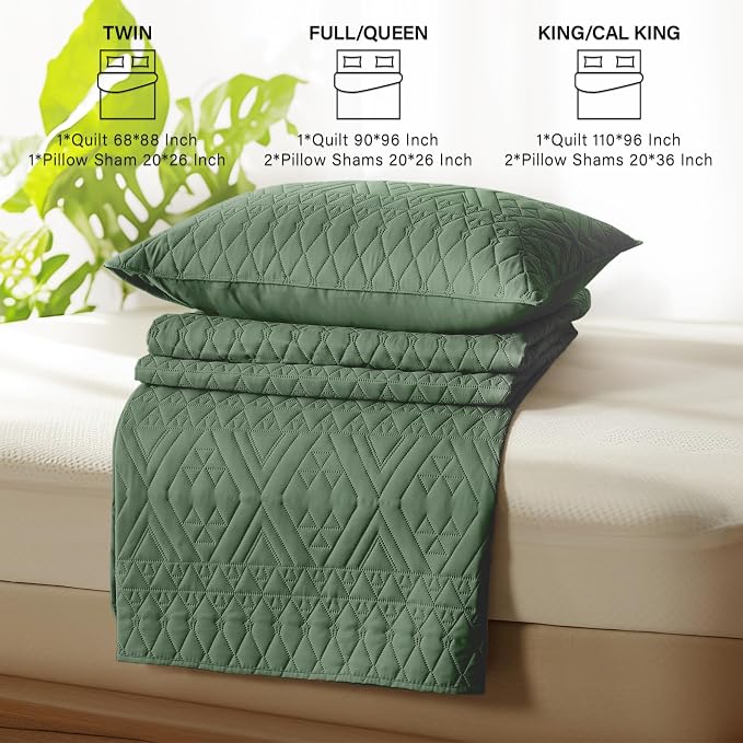 akkialla Full/Queen Size Quilt Bedding Set, Modern Style Geoetric Pattern - Image 7