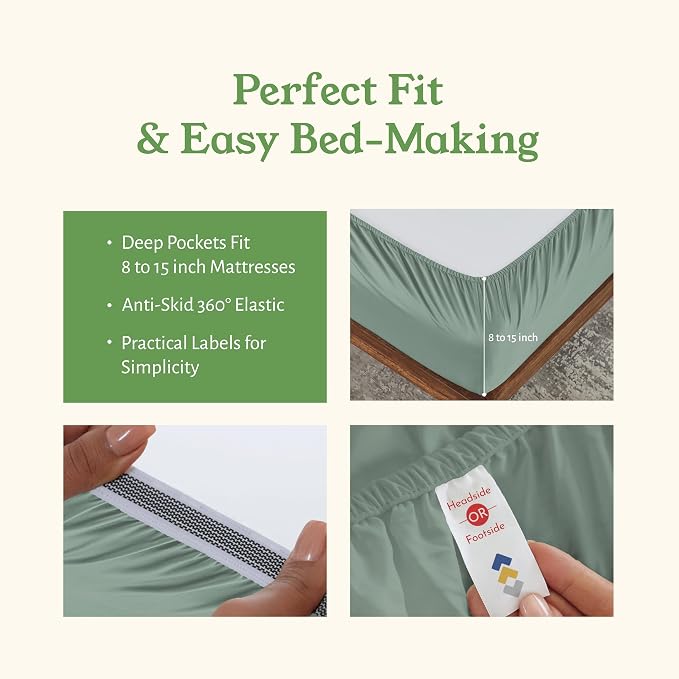 California Design Den Deep Pocket Full Size Sheets Set - Image 5