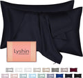 Silk Pillow Cases 2 Pack Standard Size by LYSHINSILKPILLOWCASES