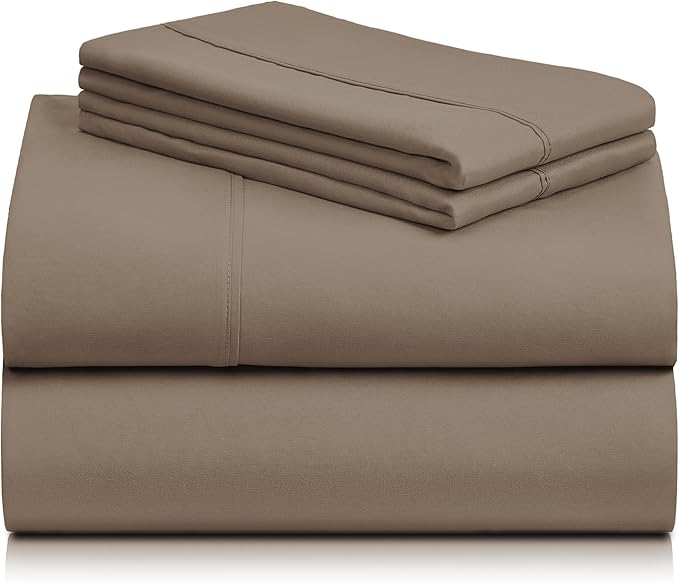 LuxClub 4 PC California King Sheet Set, Breathable Luxury Bed Sheets, Deep - Image 8