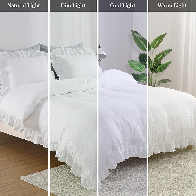 Ruffle Duvet Cover King Size, 104x90 in - Image 7