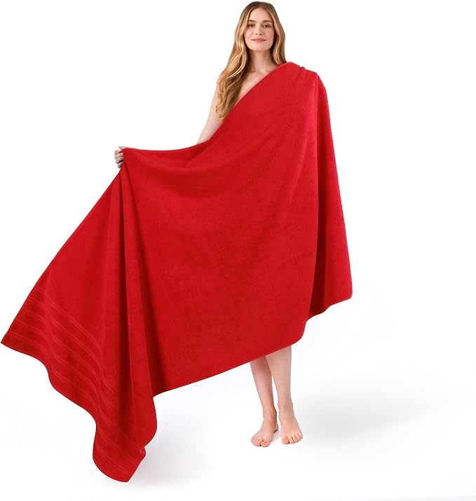 American Soft Linen 35x70 Jumbo Large Bath Towel, 600 GSM 100% Cotton Turkish by AmericanSoftLinen
