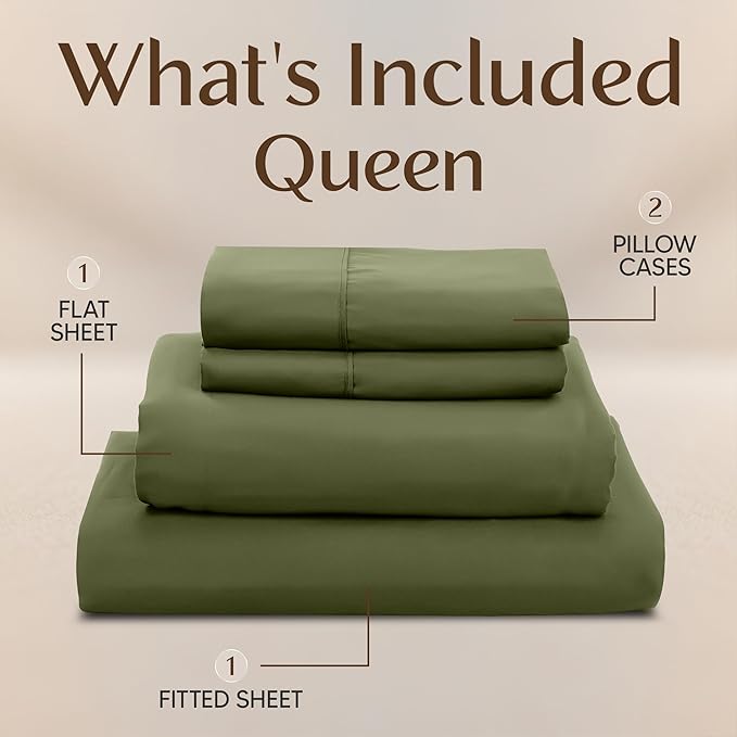 Utopia Bedding Queen Size Sheet Set – 4 Piece Bed Sheets, Soft and Breathable - Image 3