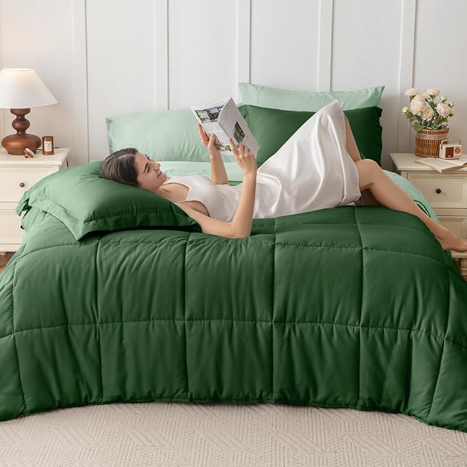 JOLLYVOGUE Twin Comforter Set, Ultra-Soft Bed in a Bag Twin Size 5 Pieces - Image 6
