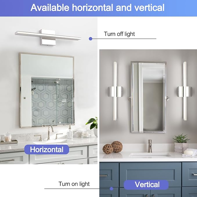 LED Vanity Light Bar 20 Inch Bathroom Light Fixtures 12W Over Mirror Lighting - Image 5