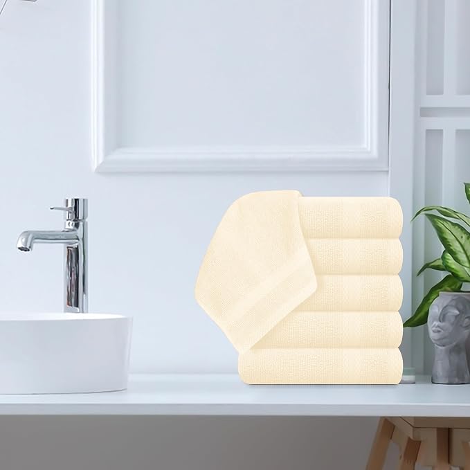 GLAMBURG Ultra Soft 12-Piece Washcloths Set 13x13-100% Ringspun Cotton - Image 4