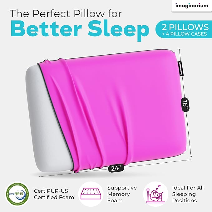 Imaginarium 2 Pack Memory Foam Pillows - Image 2