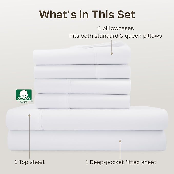 California Design Den 6 Pc Queen Size Sheet Set - Image 4