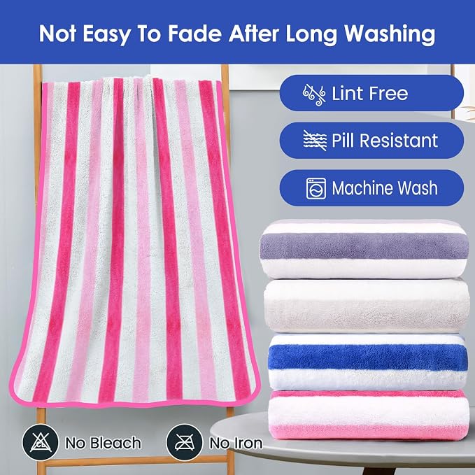 JML Microfiber Bath Towels Set of 4, Large Bathroom Towel - Image 6
