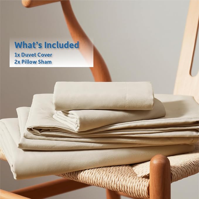 Nestl Beige Cream Duvet Cover King Size - Image 9