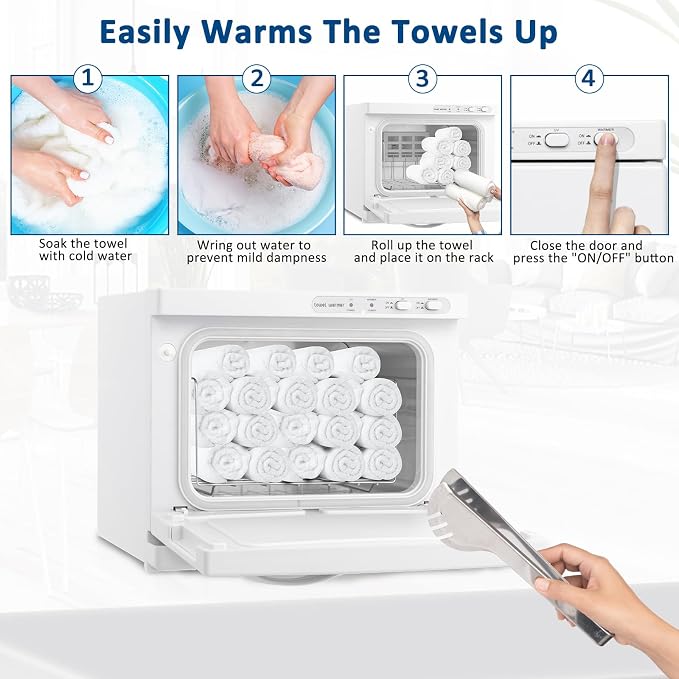 Winado Hot Towel Warmer Cabinet, 8L Thermostatic Towel Heater, 2-in-1 Mini Hot - Image 5