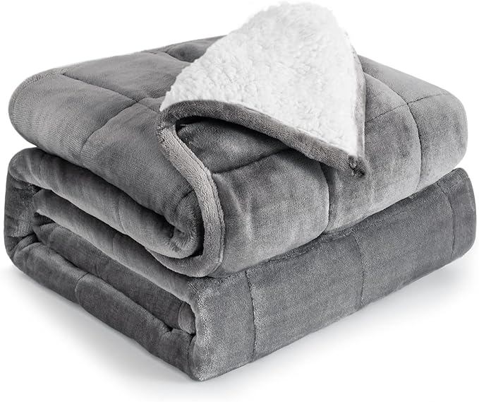 Cottonblue Sherpa Weighted Blanket 15 lbs, Fleece Flannel Heavy Blanket Twin by Cottonblue