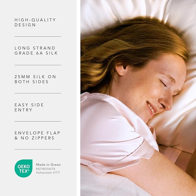 Fishers Finery 25mm 100% Pure Mulberry Silk Pillowcase - Image 4