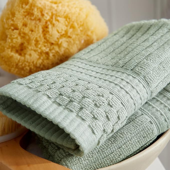 Springtree Home 100% Cotton Bath Towel Set | 6 Piece Set | Absorbent & - Image 8