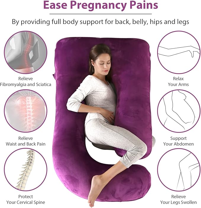 BATTOP Pregnancy Pillows for Sleeping, Full Body Pillow for Pregnancy Women - Image 4