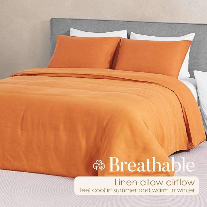 DAPU 100% Linen Duvet Cover Set - Image 3