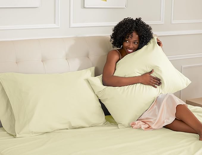 Sunflower King Pillowcases Set of 2, 100% Cotton King Pillow Cases 2, 20×40 - Image 3