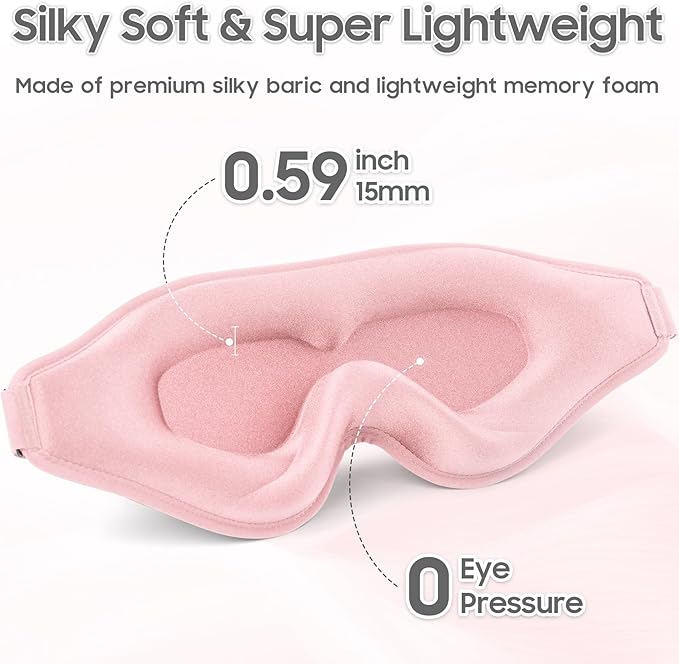 Sleep Mask - Total Blackout 3D Sleeping Mask, Super Lightweight & Silky Soft - Image 3