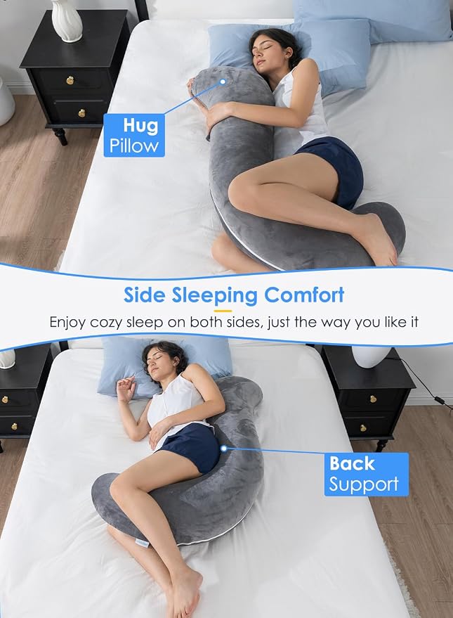 QUEEN ROSE Body Pillow for Side Sleepers, Soft Comfort S Shaped Hug Pillow for - Image 5