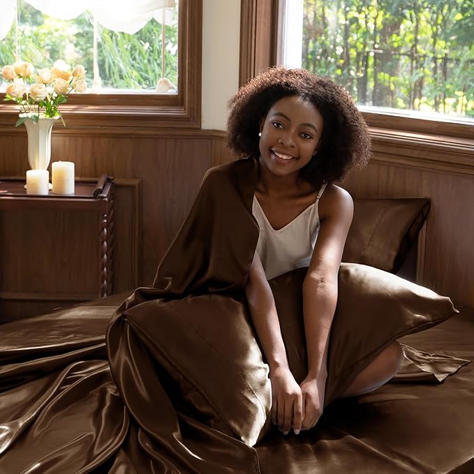 CozyLux Satin Sheets Full Size Sheets - Image 5