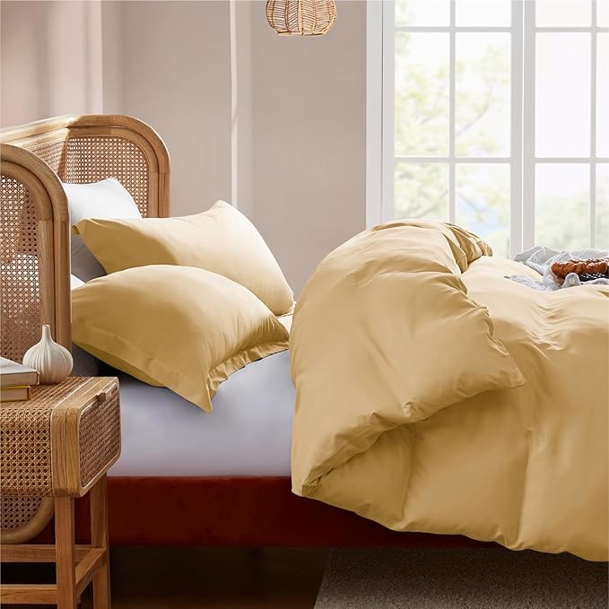Nestl Camel Gold Duvet Cover Queen Size - Image 7