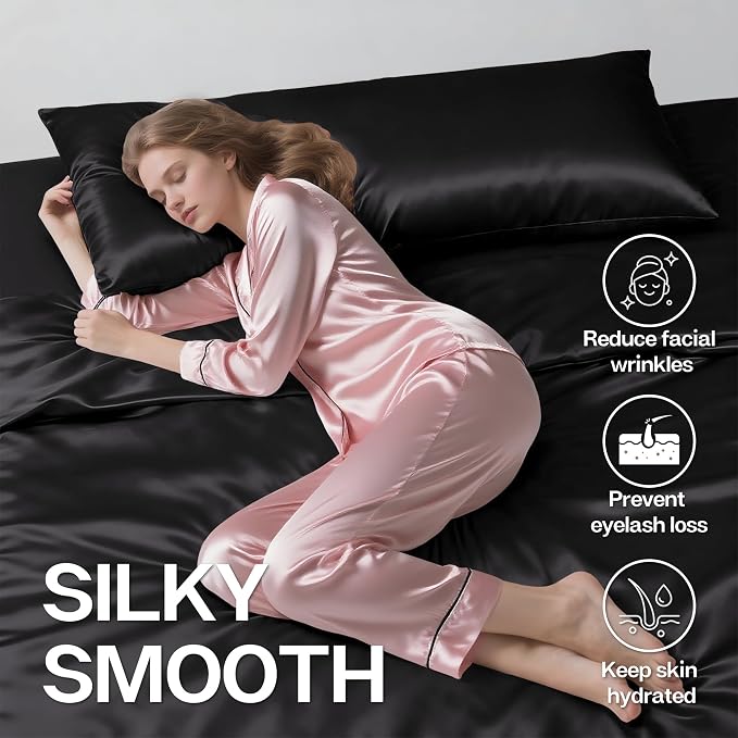 MR&HM Satin Body Pillow Cover, Soft and Breathable Body Pillow Case - Image 4