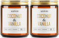AOOVOO Coconut Vanilla Candles - 18 oz Scented Candles by AOOVOO