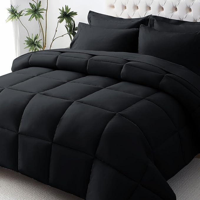 JOLLYVOGUE Queen Comforter Set, Ultra-Soft Bed in a Bag Queen Size 7 Pieces by JOLLYVOGUE