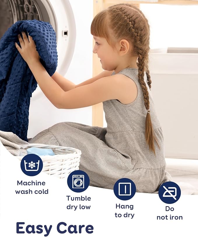 Kivik 3lb Weighted Blanket, Washable Heavy Throw Blankets, 3 Pounds Weight - Image 6